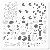Easter Doodle (CjSH-52)  - CJS Medium Stamping Plate